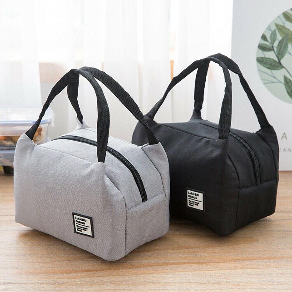 neueste Heiße Mittagessen Tasche für Frauen Männer Thermische Isolierte Lunchbox Thermos Tote Picknick Lebensmittel Tasche Wasserdicht tasche