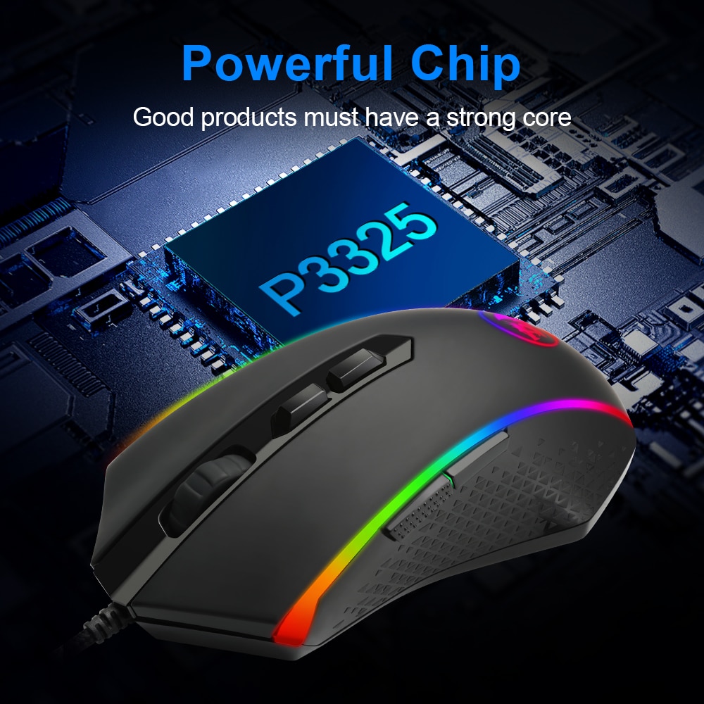 Redragon CHROMA M710 USB Wired Gaming Computer Mouse Wired 10000 DPI 8 buttons 7 color mice Programmable ergonomic For PC Gamer