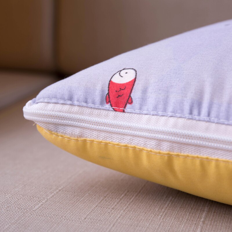 Bomull tegneserie quilt teppe bærbart sammenleggbart firkantet pute hjemmekontor bil air condition quilt
