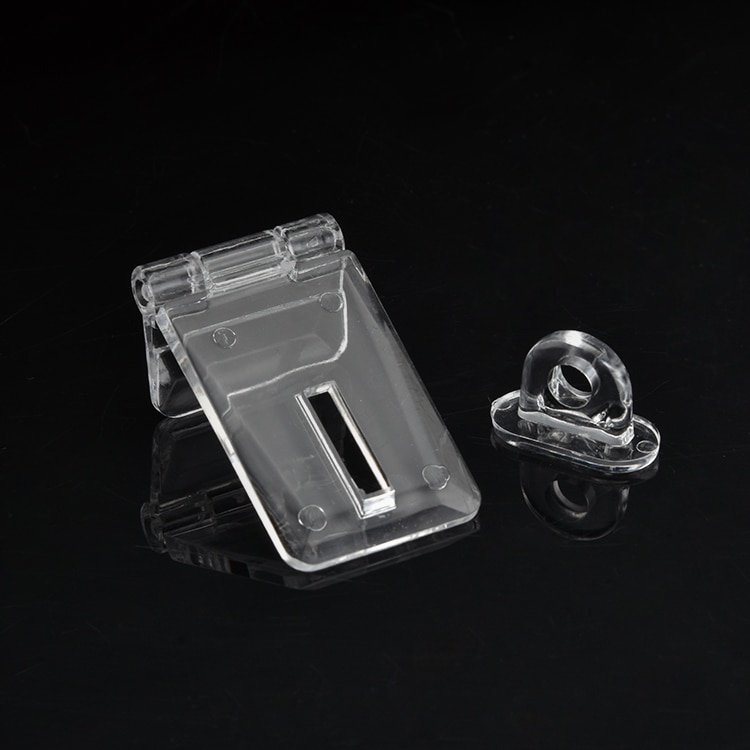5 pairs Acryl transparante scharnier scharnier hoek scharnier lock catch deurslot gesp lock voor doos ladeblokkering dikte 3mm