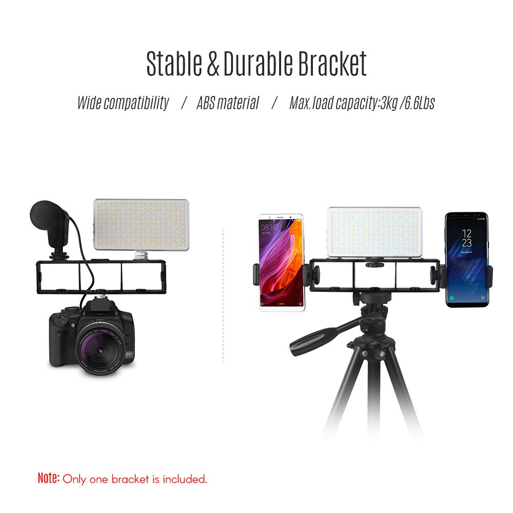 Extension Photography Bracket Cage Holder Rig with Screw Mount Flash Bracket for Video Microphone Monitor Phone Clamp Tripod