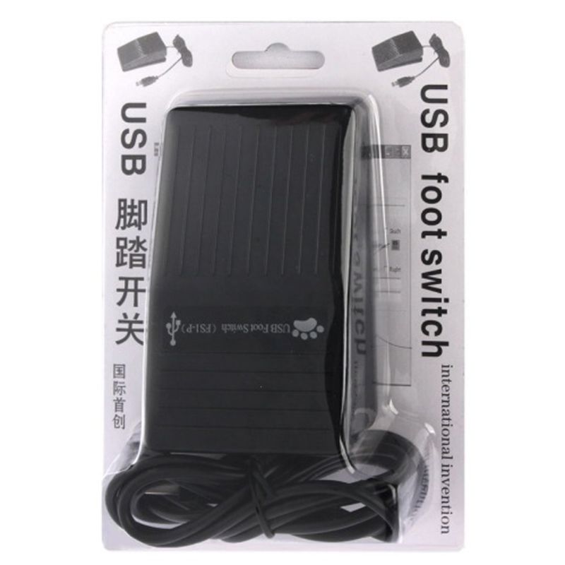 Pédale de commande USB en plastique, interrupteur à pied unique, touche de pré-programme, pour clavier, souris, PC