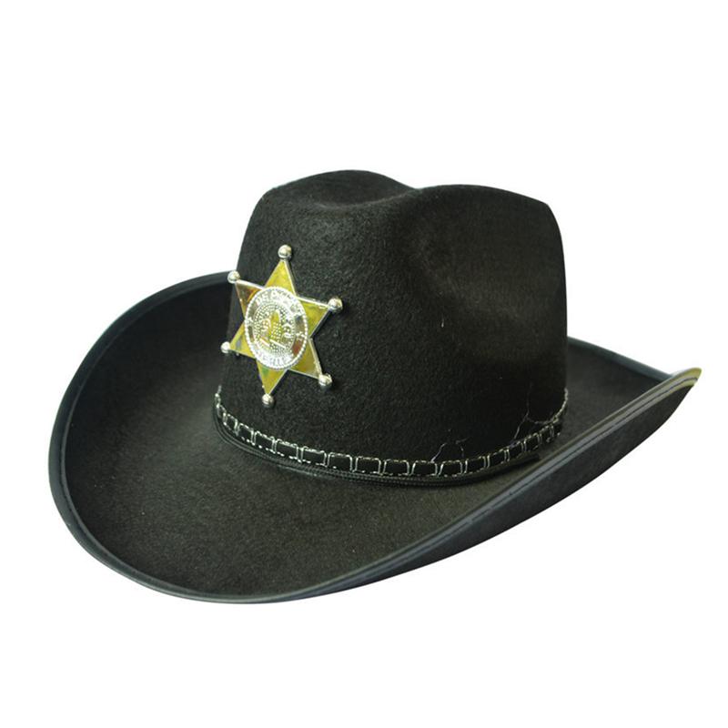 Cowboy Western Wild West Sheriff Hat Fancy Dress Halloween Party Costume Western Cowboy Hat
