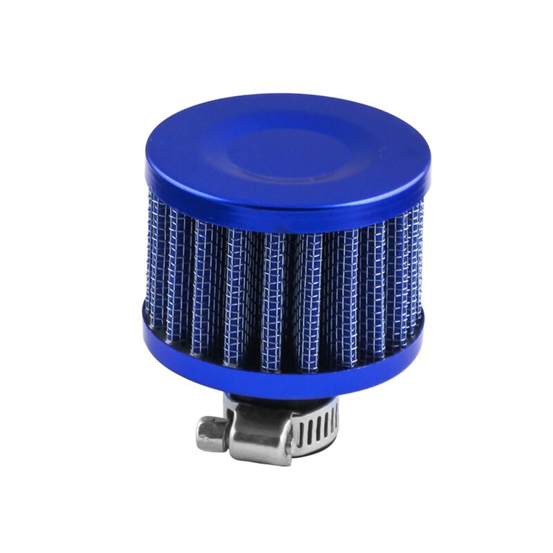 Filtro de aire modificado de 12mm para coche, filtro de cabeza de seta pequeña, filtro de aire de cabeza de seta, piezas de motor en el capó: Azul