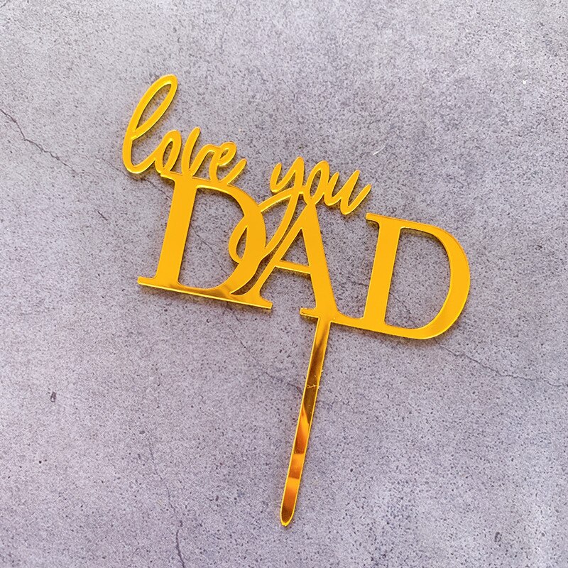 9 Stijlen Acryl Gold Happy Vaders Dag Cake Topper Liefde Je Vader Beste Papa Ooit Feestartikelen Taart Decoratie