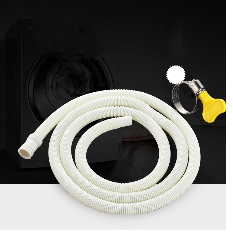 1m-5m 15mm x 16mm hvidt afløbsslangerør til klimaanlæg eller vaskebearbejdningsrør til vvs-slanger