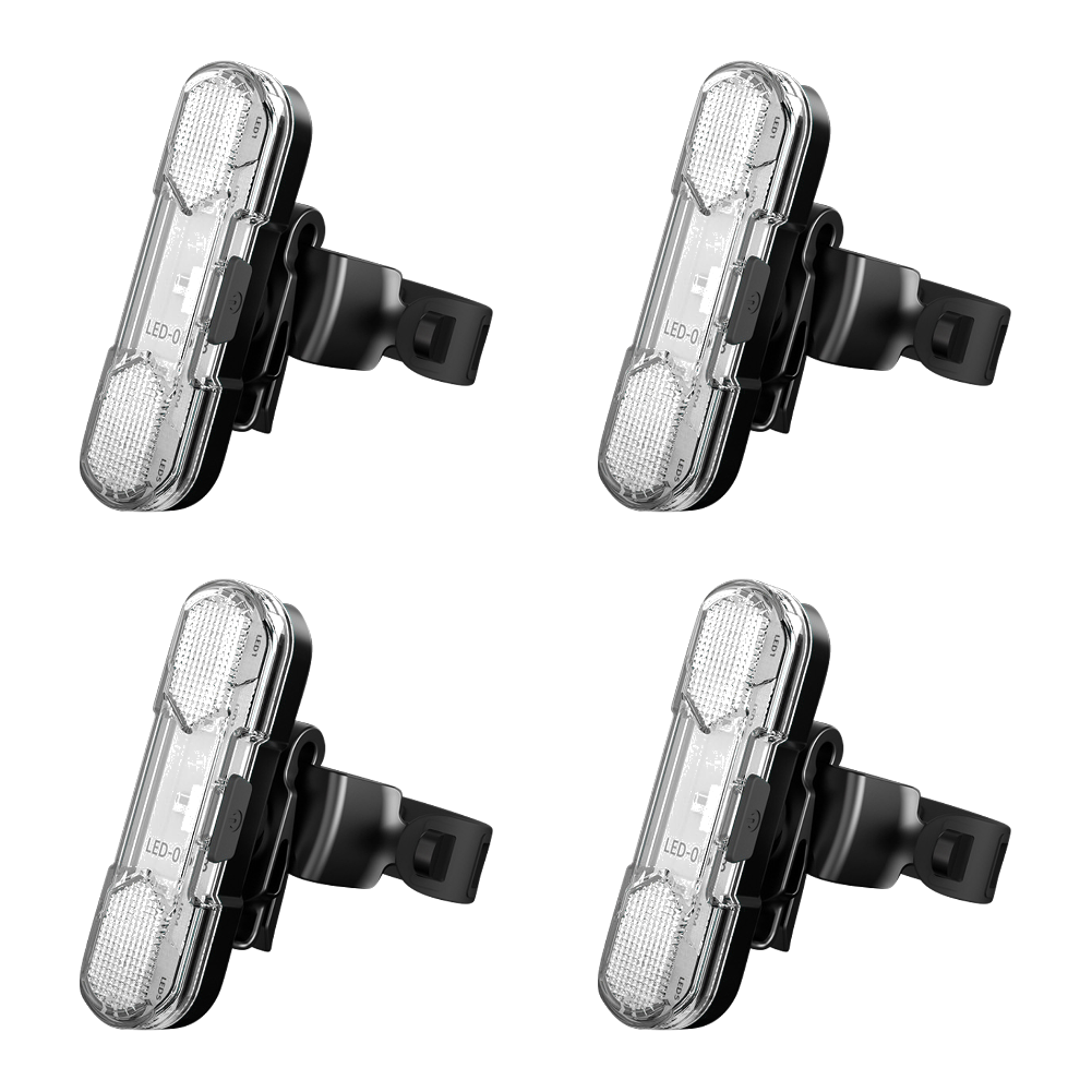 1-5 stk. cykelbaglygte usb genopladelig rød/blå/hvid led cykelsadelpind baglygte til natkørsel sikkerhedsadvarselslys: Lysegul