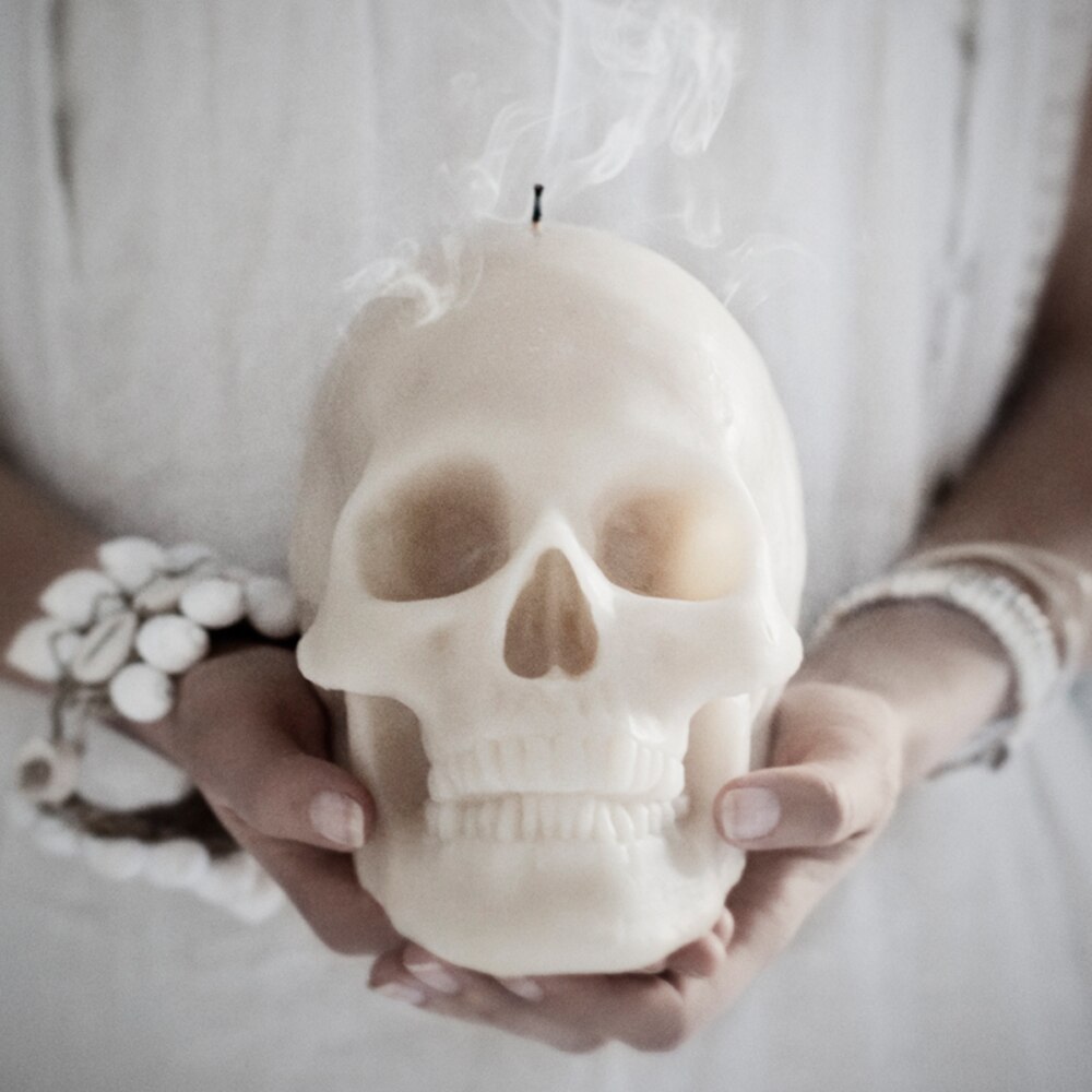 engineering stel je voor prototype 1 stks Bloeden schedel kaars huilen kaarsen Halloween Grote rookloze Skelet  terreur kaars – Grandado