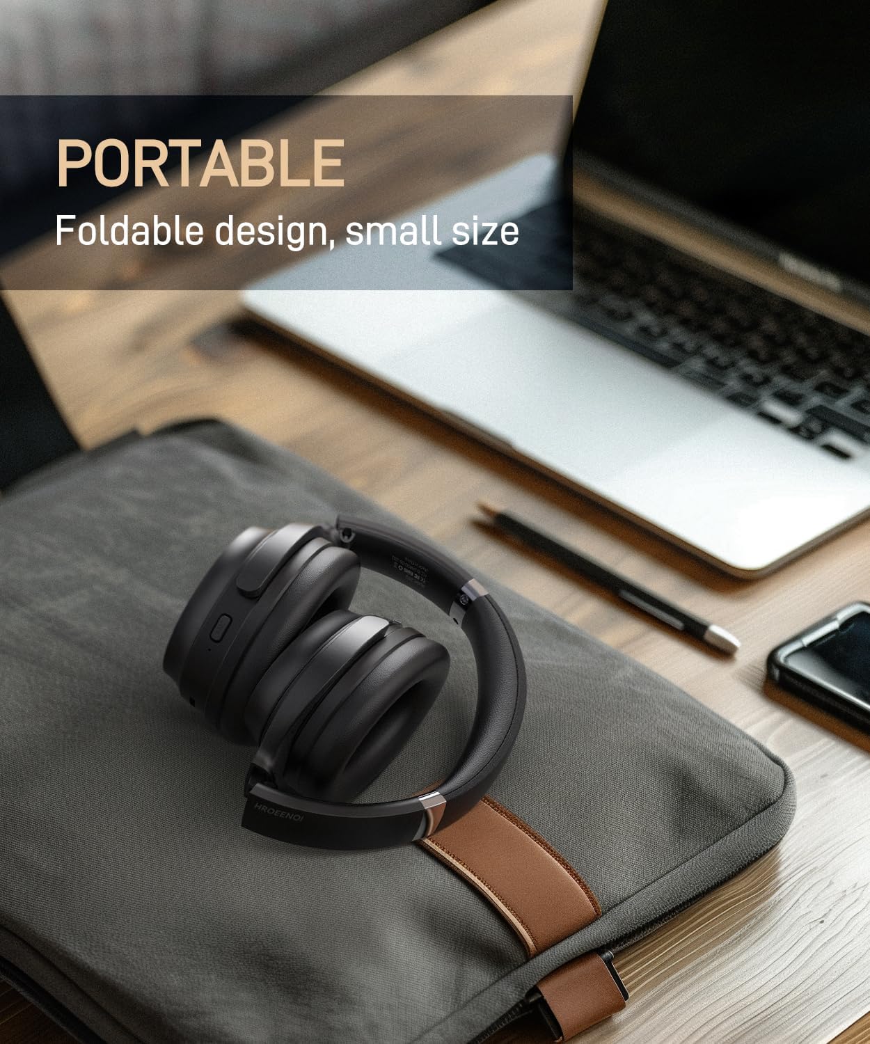 HROEENOI Draadloze Hoofdtelefoon Bluetooth 5.3 BASS Modus Koptelefoon HIFI 3D Stereo Headset Over het Oor Gaming Oordopjes JZ02