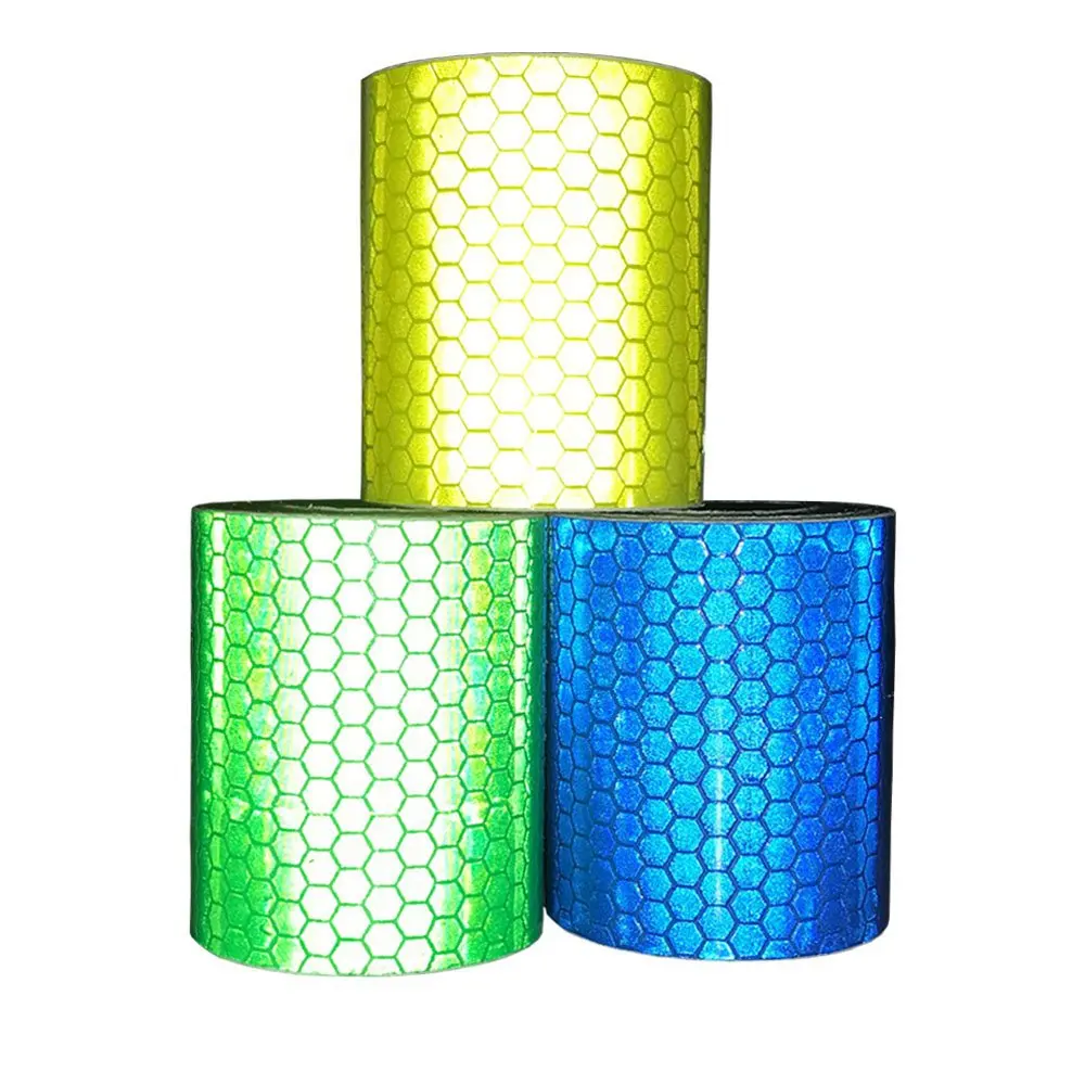 Cinta reflectante para coche de 5cm x 100cm, advertencia de seguridad, pegatina decorativa para coche, cinta protectora reflectora, película adhesiva para motocicleta y automóvil