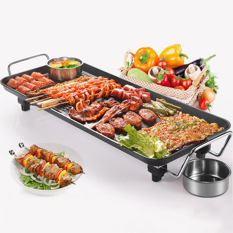 Barbecue Electric grill cooktop squeegee electric skewer convection oven spit 110V pan hotplate machine grill oven barbecue bbq