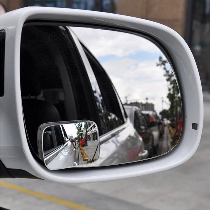 Bil bakspejl lille rundt spejl 360 graders justerbar vidvinkel spejl bakspejl blind spot multifunktion en pai