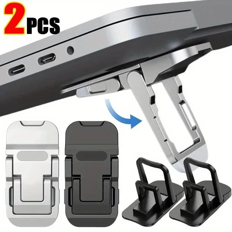 Support réglable pour mini ordinateur portable, support de téléphone pliable ultra-mince, support de lapmédication portable, support auto-adhésif invisible pour ordinateur portable, support de déclinaison