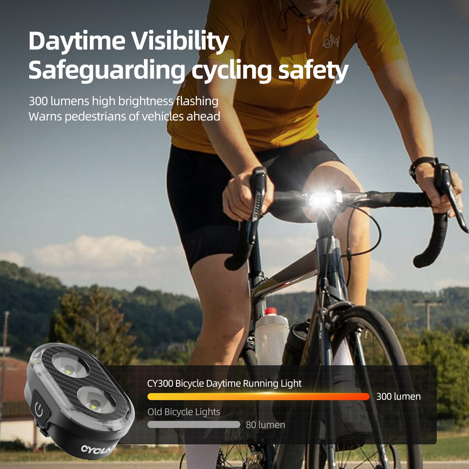 CYCLAMI luz delantera de bicicleta luz de bicicleta faros impermeables linterna tipo C carga MTB lámpara de Ciclismo de Carretera CY300