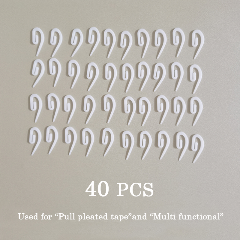 Asazal Vier Gaffel Vork Haken S Plastic Haak Voor Gordijnrails Accessoires Klem Tracks Tule Tape Clips Pin Gordijnen: Light Grey