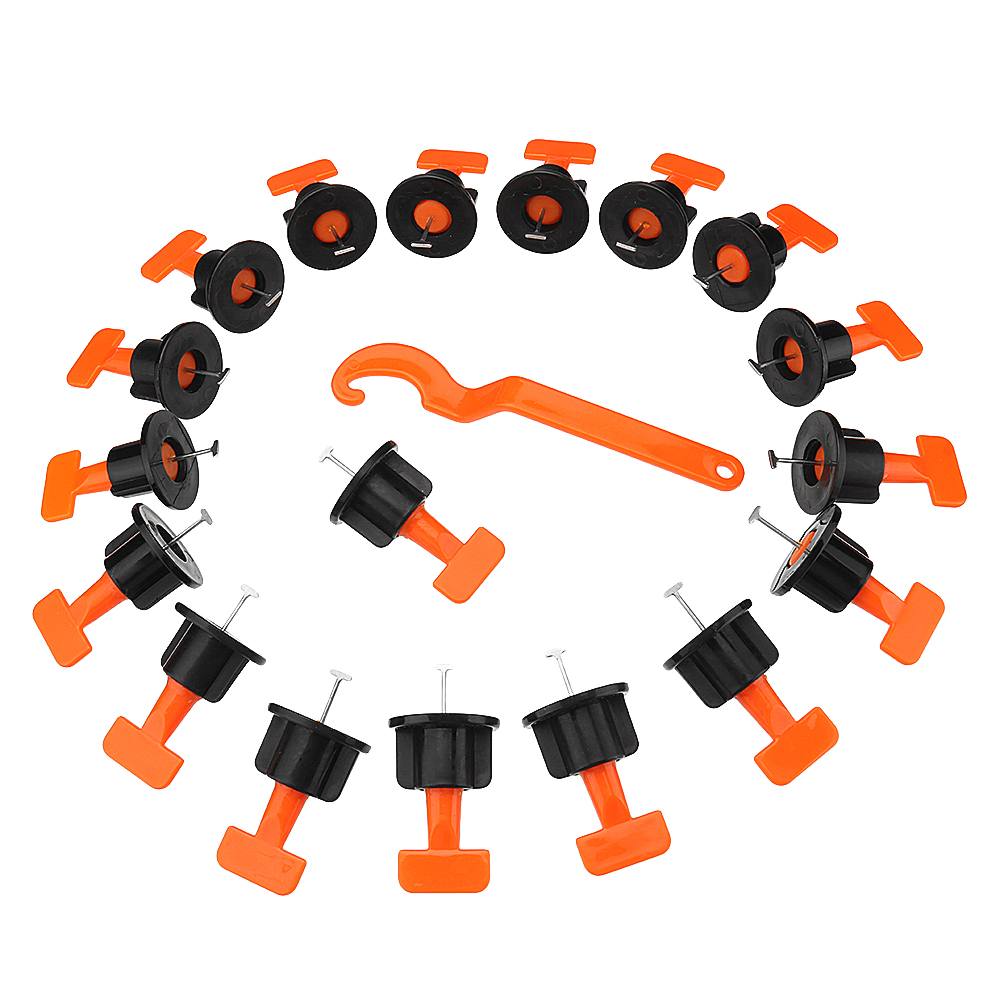 Kit de espaçador de piso tipo cruzeta niveladora, 50 peças, para azulejos de chão e parede, sistema de nível para revestimento de superfície, alicate separador de ladrilhos