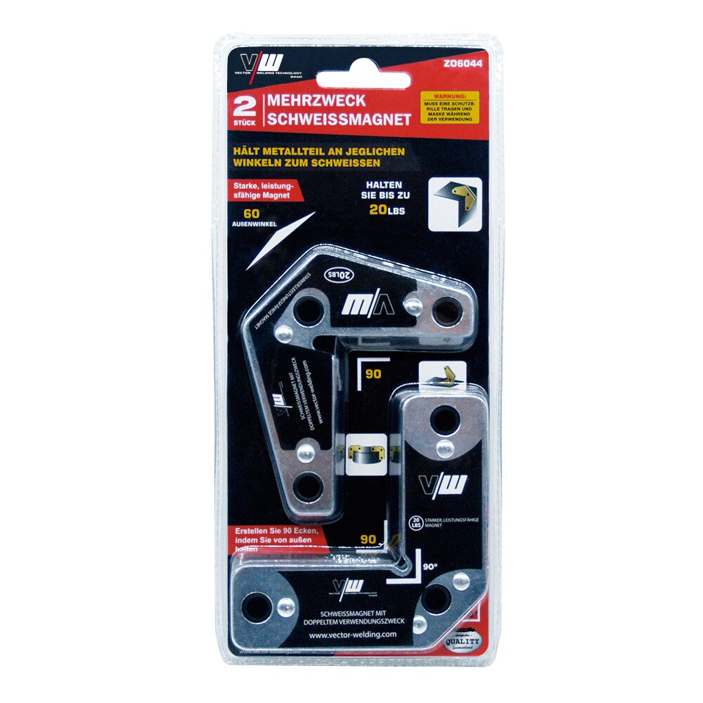 Svejsemagneter 20 lbs 2 stk / sæt dual-use svejsning magnetisk holder vinkel fixer position svejseenhed positioner 60/90 grader