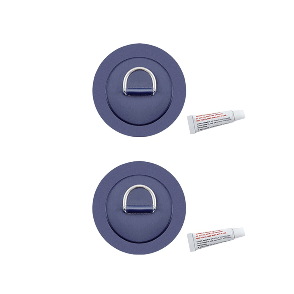 2 Stuks 4.3 Inch Rvs D- Pad/Patch Past Pvc Boot Kayak Kano: Blue