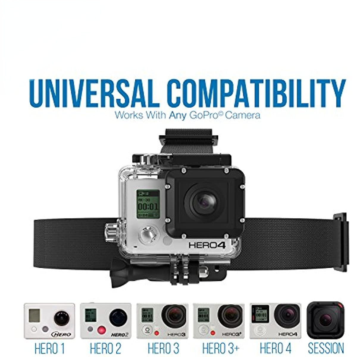 Head Strap Mount Headband Belt For GoPro Hero 12 11 10 9 8 7 6 5 4 SJCAM AKASO Insta360 X2 X3 DJI Osmo Action Camera Accessories