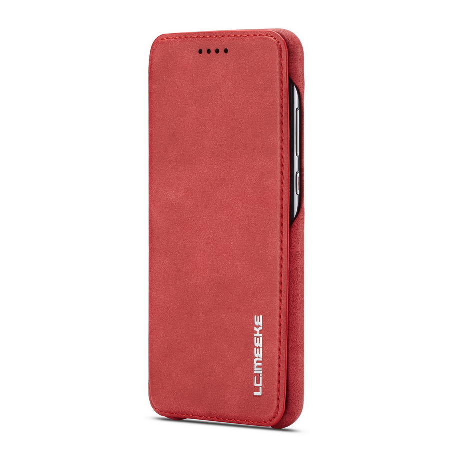 Flip Case For Samsung Galaxy A21S Case Leather Luxury Wallet Card Vintage Book Cover For Samsung Galaxy A 21 A21 S Case: Red