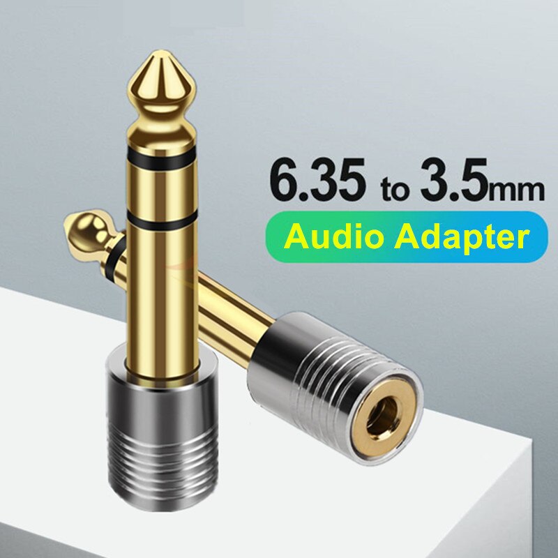 Jack per cavo Aux 3.5 connettore per altoparlante connettore Audio da 6.35mm maschio a 3.5mm femmina 3.5 Jack per altoparlante Jack per chitarra 6.35