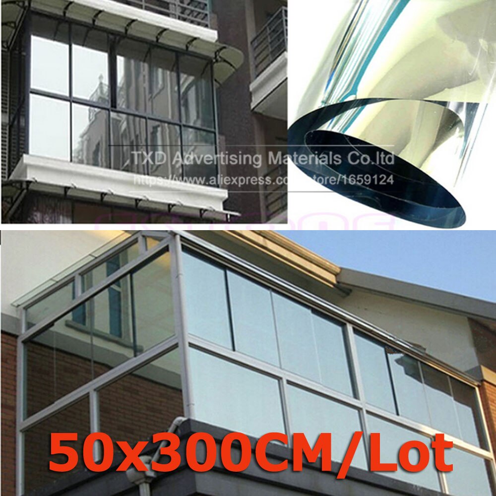 50cm*300cm/ mye sølv bil vindu fargenyanse film glass ar auto hus kommersiell solbeskyttelse sommer ved