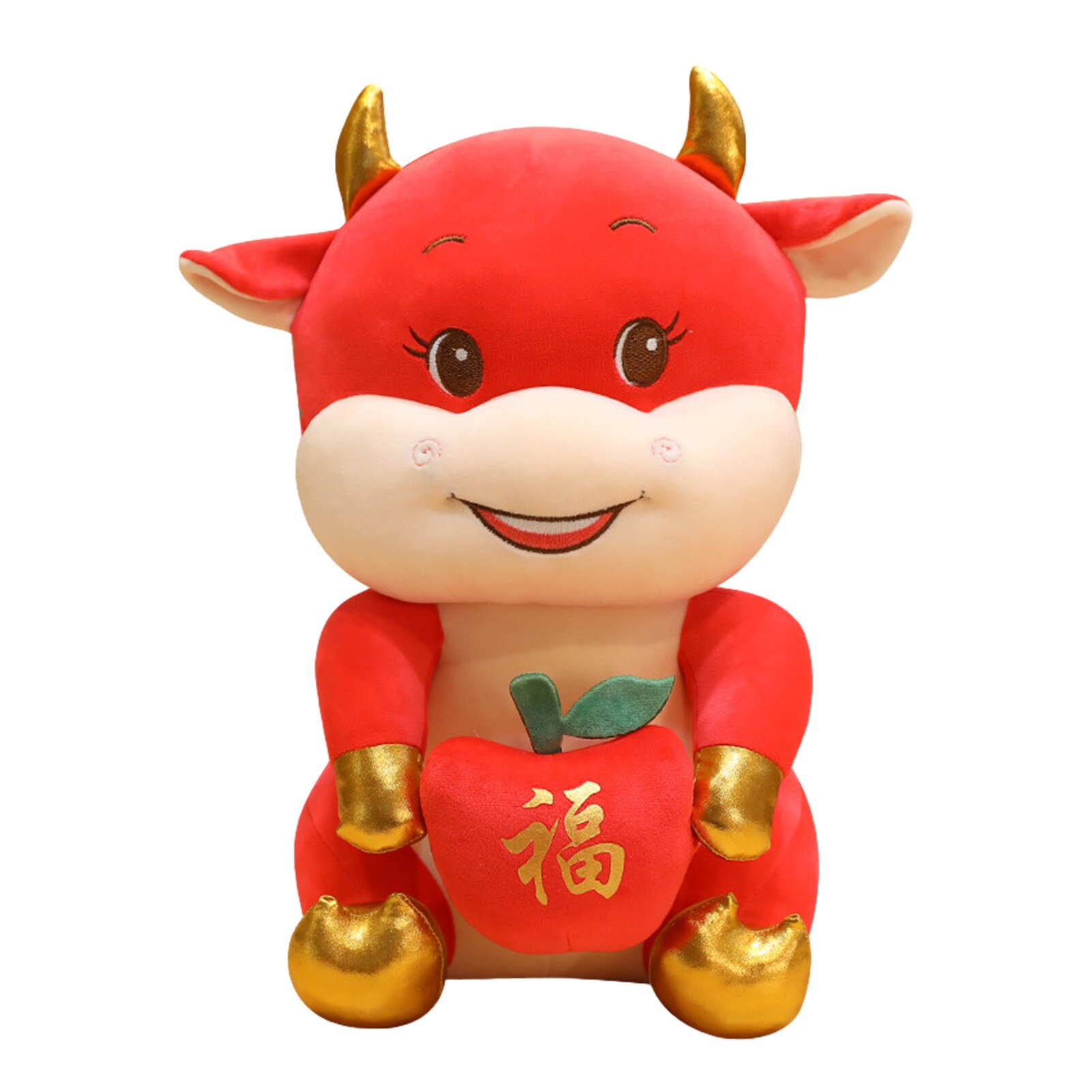 25Cm/35Cm/45Cm Chinese Zodiac Koe Knuffel Mascotte Ox Pop Desktop Decoratie Bull thuis Leisure Kussen Kussen Kinderen: 35cm