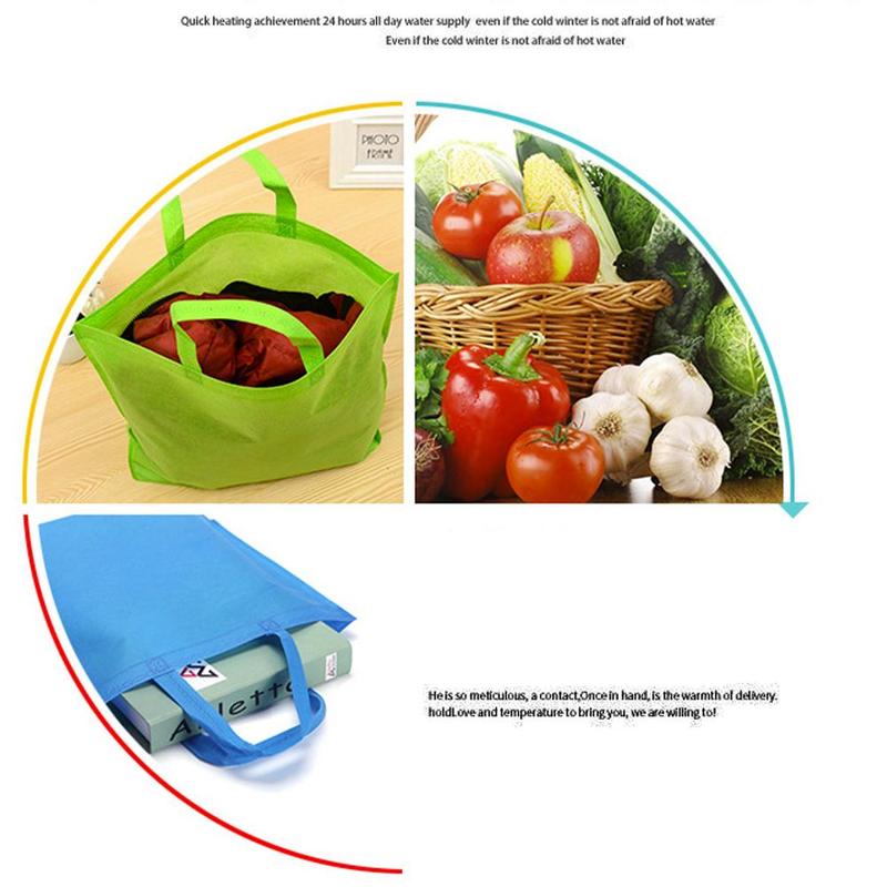 6 Color Reusable Eco Nonwoven Shopping Bag Foldable Grocery Handbag bag Capacity Tote Storage Bag High Casual P6Q0