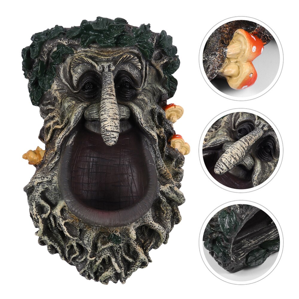 Outdoor Hanging Bird Feeder Tree Face Wild Bird Feeder Park Decoration