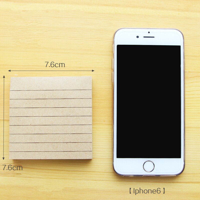 1pc Vintage Stickers Kraft Note Pad Message Notes Sticky Notes Memo Paper
