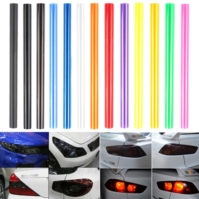 30*60 Cm Car Headlight Tint Sticker Car Stickers Koplamp Achterlicht Mistlamp 3 Layers Filmfiche Auto Products Car Accessories