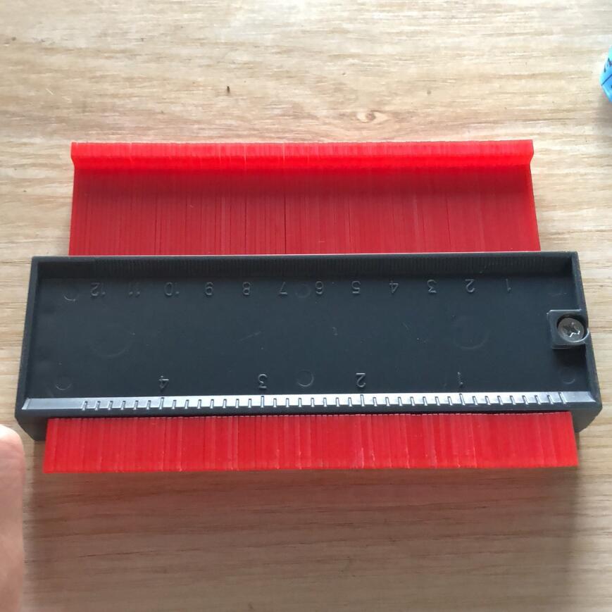 Régua de medição curvada universal, 12cm/25cm, arco irregular, molde de desenho, régua de parede, ferramenta de medida, medição, medidor de contorno: 12CM Red