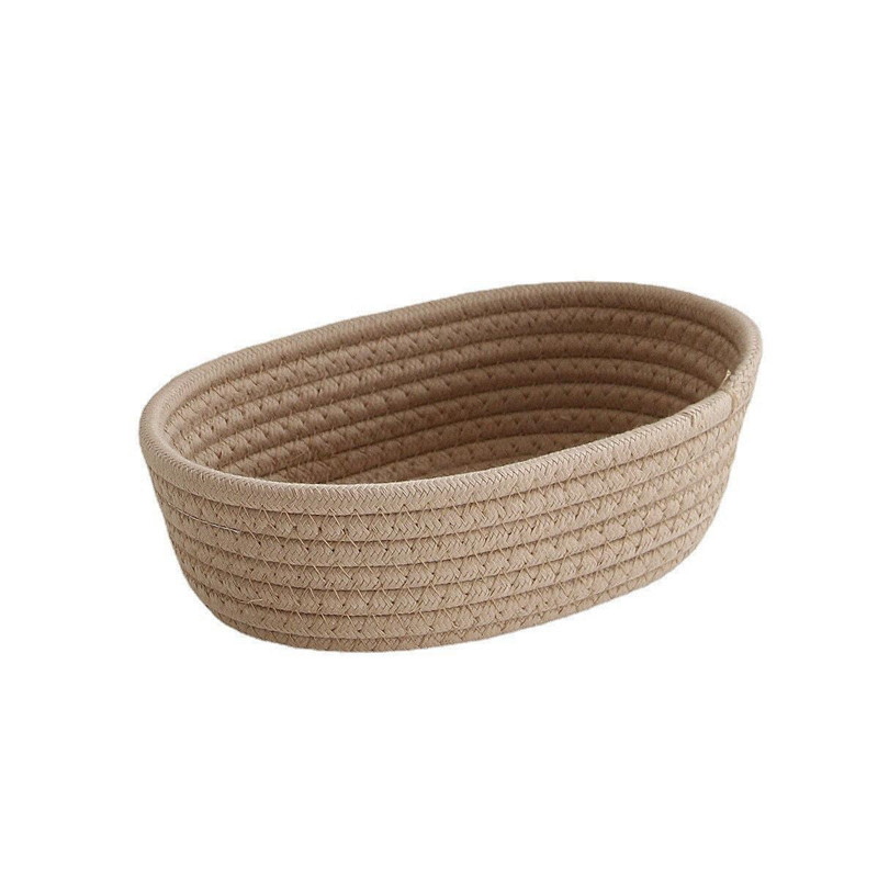 Daughte Shari Jepjavekii Nordic Cotton Rope Woven Aufbewahrungskörbe Organisieren Sie Boxen Desktop Diverses Organisieren Sie den Korb Diverses Key Cosmetics Storage: M / Dark Khaki