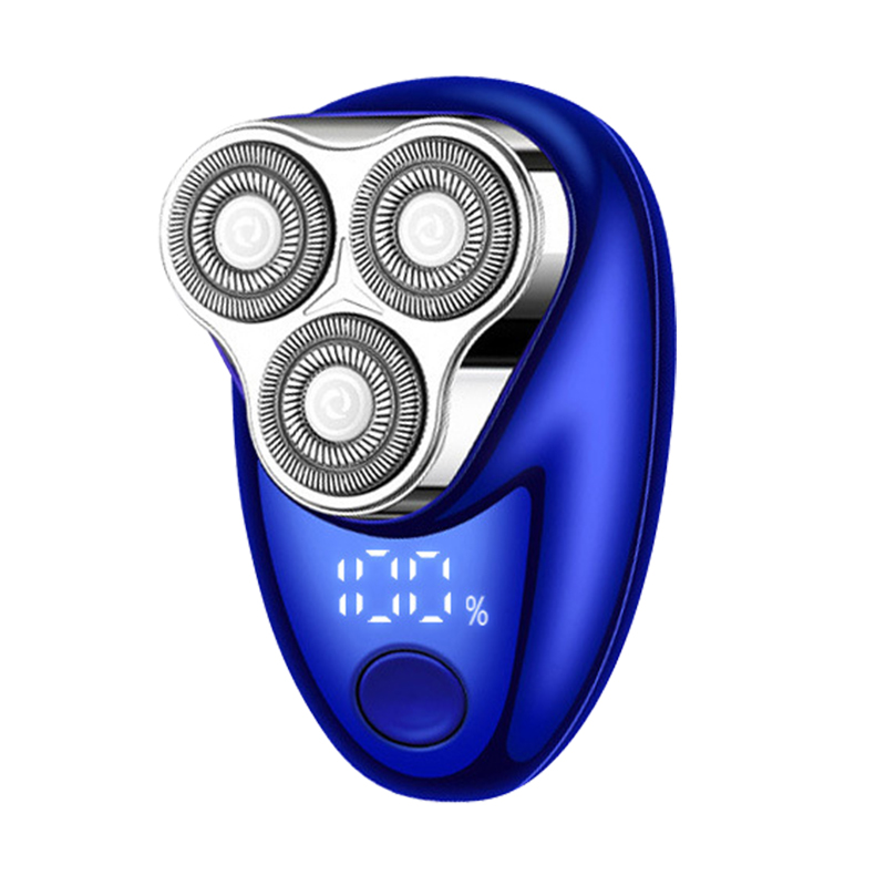 Mini rasoir électrique rechargeable avec affichage numérique - rasoir portable et facile à utiliser: Bleu