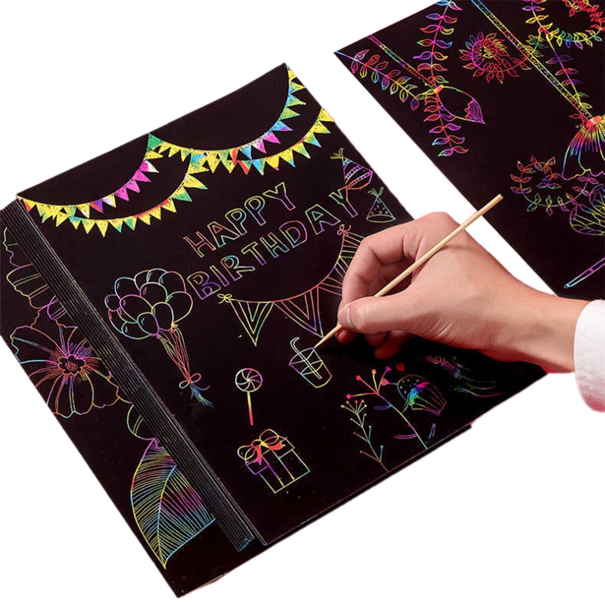 Scratch Papier Art Sets Voor Kids 59 Pcs Magic Scratch Tekening Arts Crafts Supplies Schilderen Speelgoed