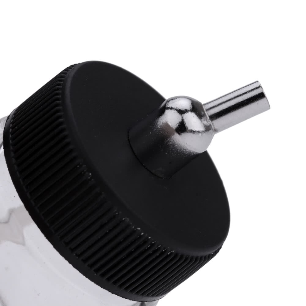 10Pcs Airbrush Glazen Flessen Air Brush Fles (Potten) met 30 ° Hoek Adapter Deksel Montage Gebruik Op Dual-Action Airbrushes