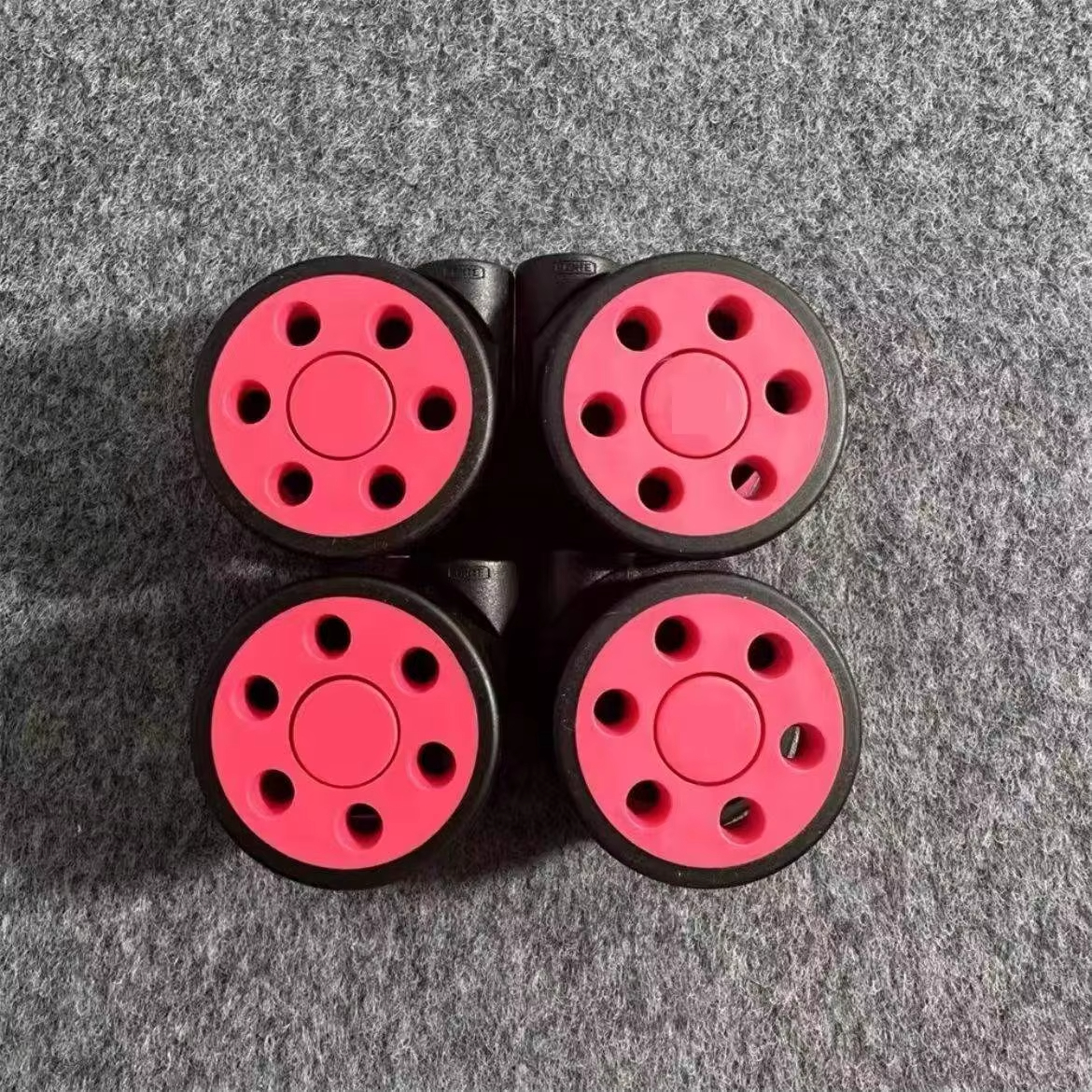 Bagagewielen voor rimowa reparatie, 50mm vervangende wielen, draagwielen, trolleykoffer, stille zwenkwielen, kofferaccessoires: Ik / Roze