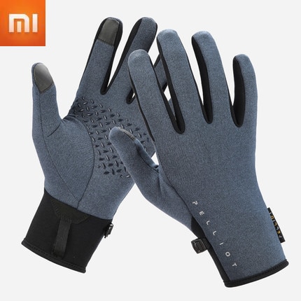 Xiaomi Warm Fleece Gloves Men Women Winter Riding Running Sports Anti-slip Touch Screen Outdoor Plus Velvet Gloves Full Finger