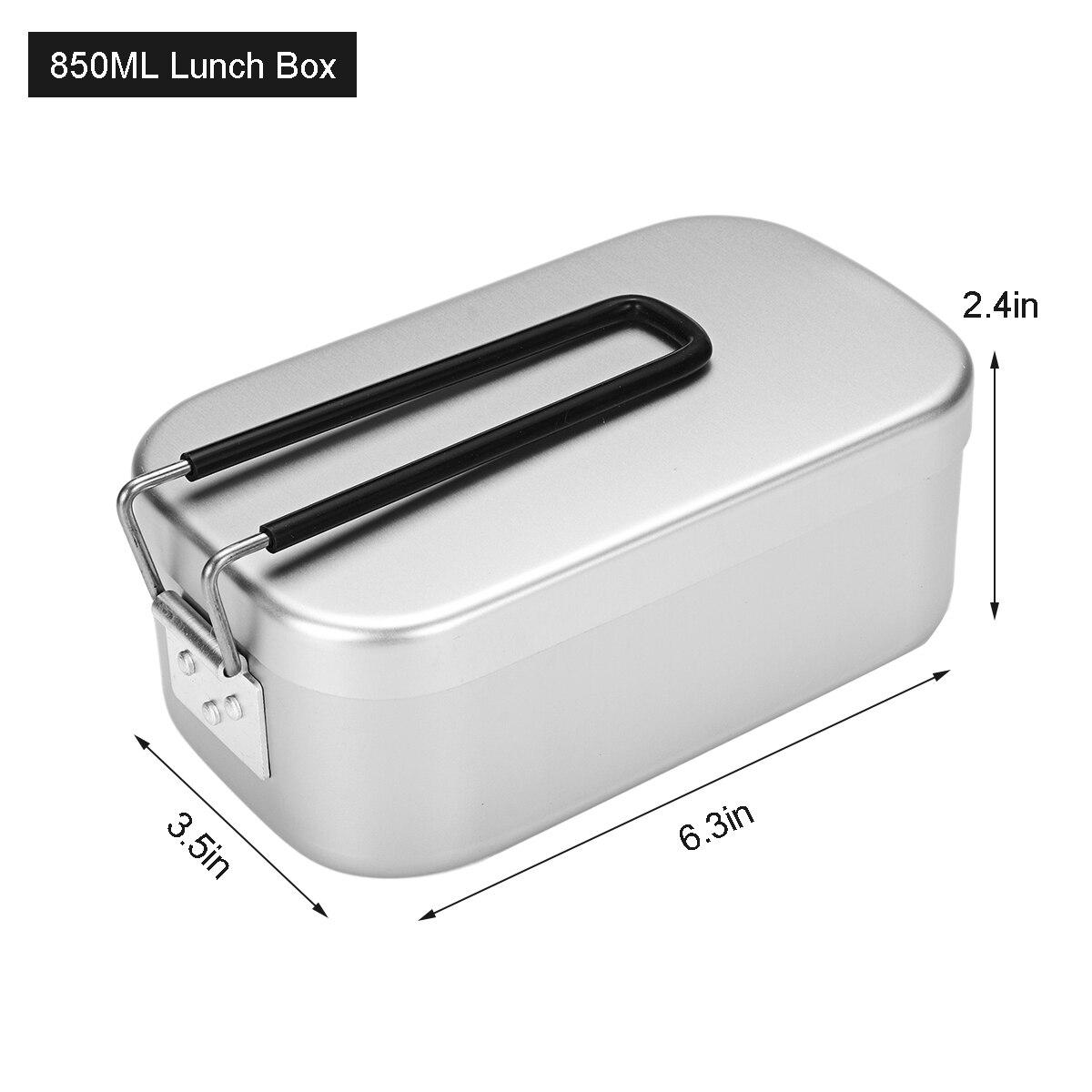 Folding Stove Lunch Box Steaming Rack Combo Set Camping Lunch Box for Picnic Camping Hiking Fishing Mountaineering: 850ml Lunch Box