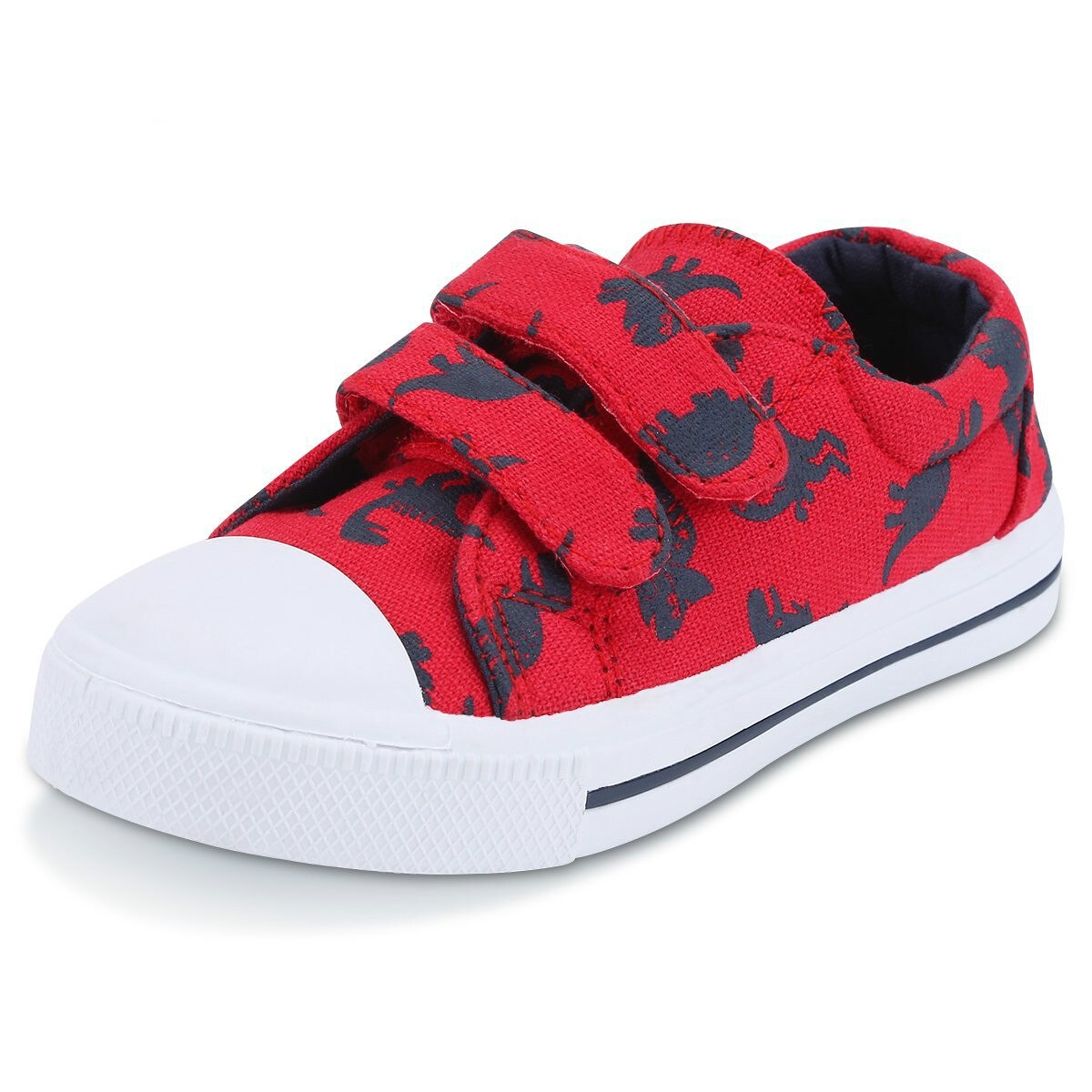 Kushyshoo Kids Peuter Sneakers Cartoon Dual Haak En Loops Jongens Sneakers Schoenen Canvas Schoenen Kinderen: Rood / 10