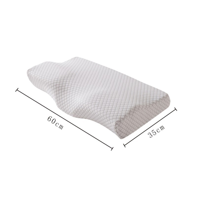 1 stk relax cervikal sundhedspleje puder kontureret ortopædisk memory skum pude til nakkesmerter cervikale puder memory puder: Hvid  a 60 x 35 x 12cm