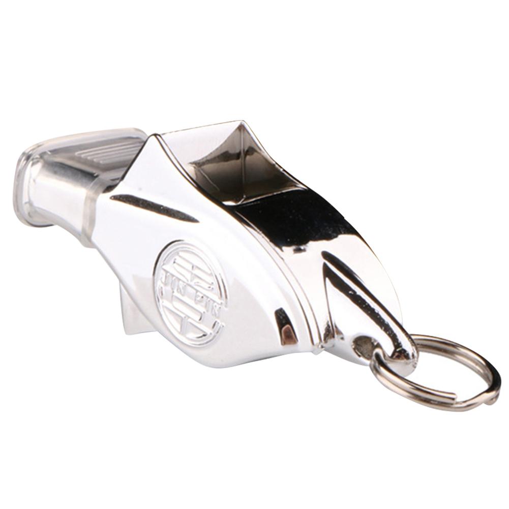 Silbato de 130 decibelios para árbitro, accesorio deportivo de Rugby, chapado en ABS, para fútbol, baloncesto, de entrenamiento, escuela, herramienta de porristas: Silver