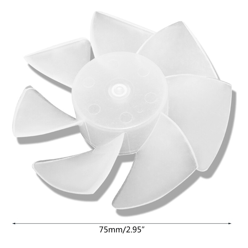 Replacement Transparent Vent Fan Blades Fits for RV Bathroom Vent Fan Roof Vents and Range Hoods 7 Leaves 2.95inch