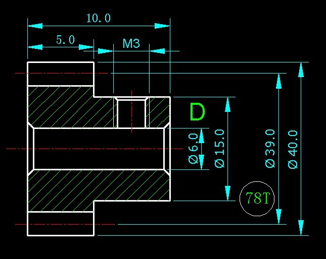 /kunststof tandwielen/pom /0.5m 78t/  getrapte tandwielen/gat 3mm/4mm/5mm/6mm/ vleesmolen onderdelen etc.