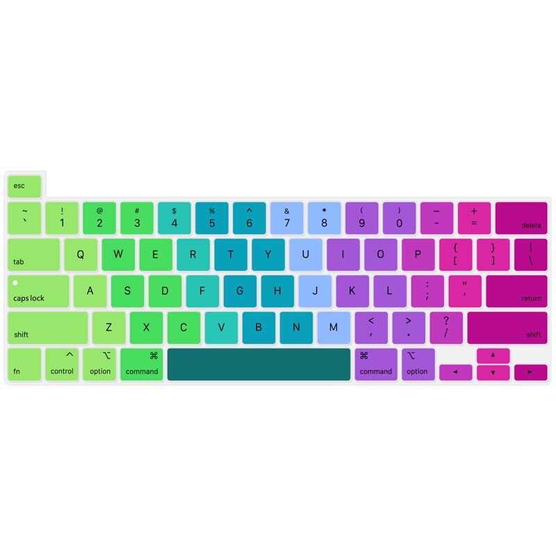 US keyboard cover For Macbook Pro 16 inch A2141 keyboard protector silicone waterproof keyboard skin guard: Colorful
