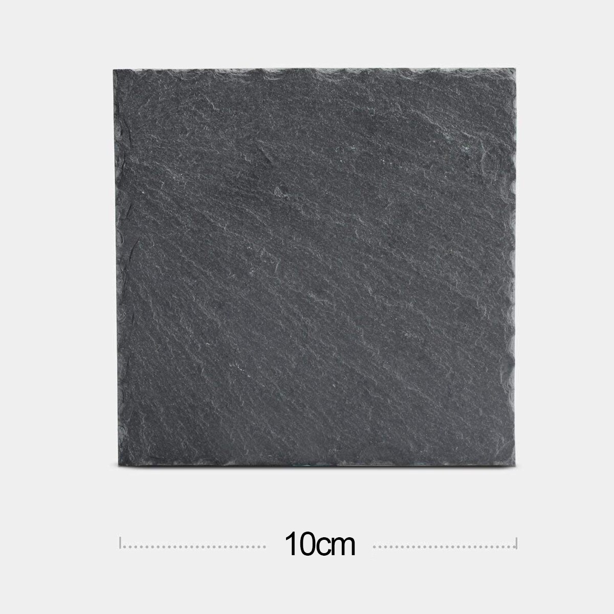 Great Look Slate Coasters with Square Slate Coasters ( Set of 8, Square - Black) for Cup Heat Protection
