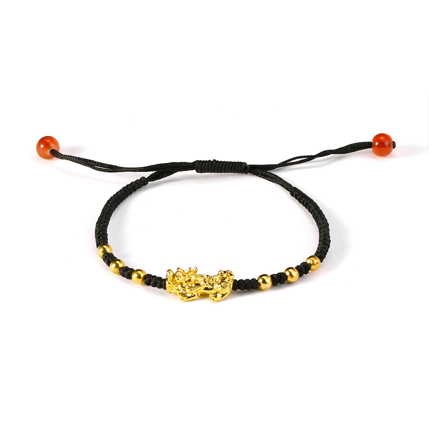 Chinese Stijl Feng Shui Pi Xiu Armband &amp; Bangle Mode Geluk Rode Touw Weven Bedelarmband Brengen Rijkdom Gezondheid sieraden: Black