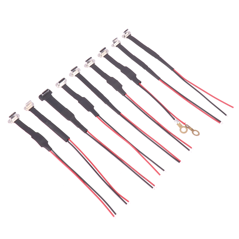 Conector Micro USB tipo C FPC, 2 pines, 3 pines con resistencia R1, Cable plano suave, Cable de carga macho, extensión de Cable de carga rápida para teléfono