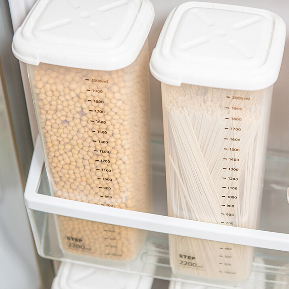 1Pcs Plastic Sealed Cans Kitchen Storage Box Transparent Food Canister Keep Fresh Clear Container Kitchen Storage