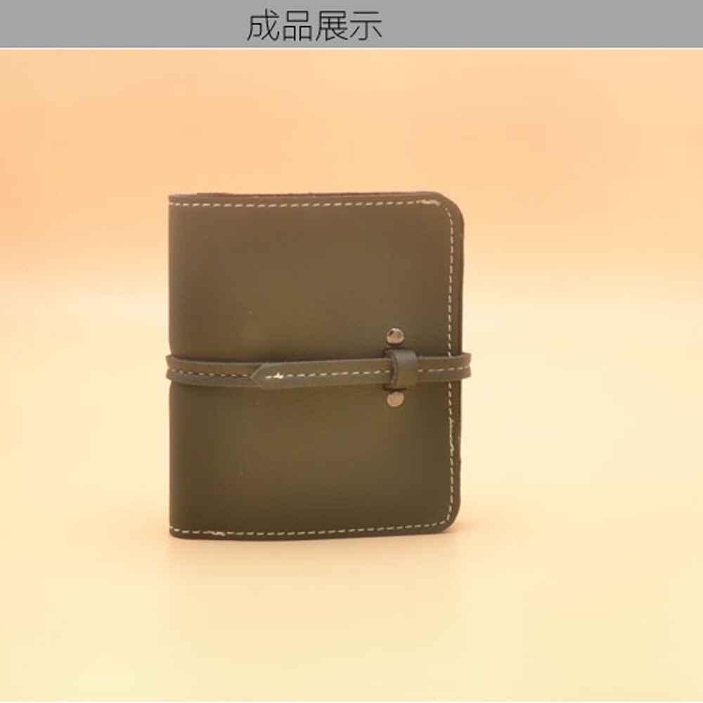 leather craft DIY small women folded wallet PVC template sewing pattern set